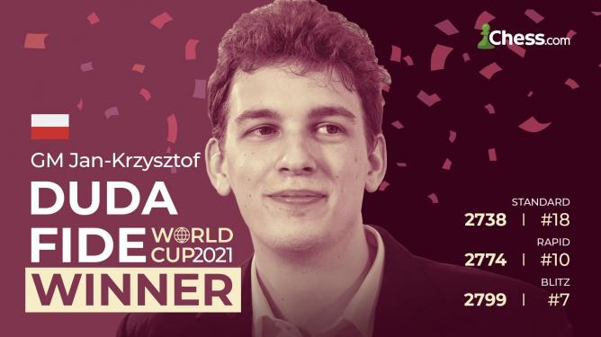 Duda Wins FIDE World Cup, Carlsen Third