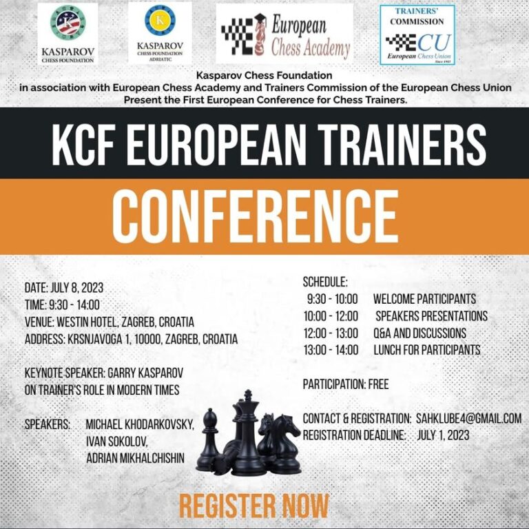 The 1st European Conference for Chess Trainers