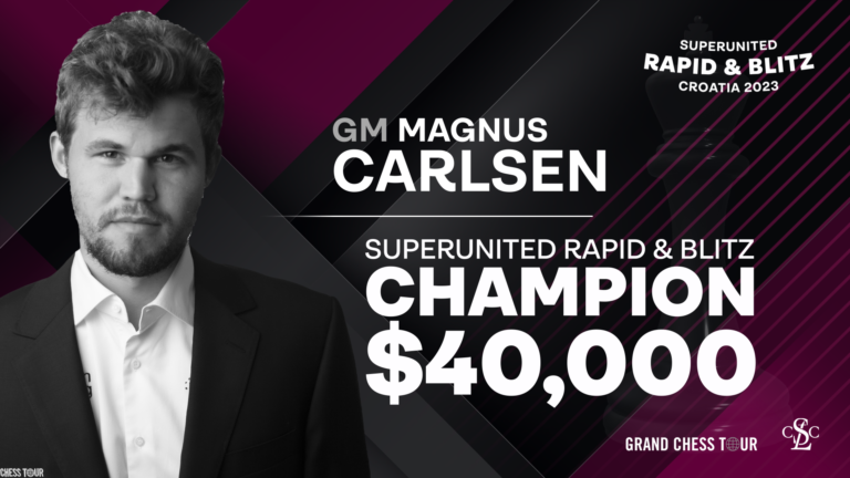 2023 SuperUnited Rapid & Blitz – Magnus Carlsen wins the third leg of GCT