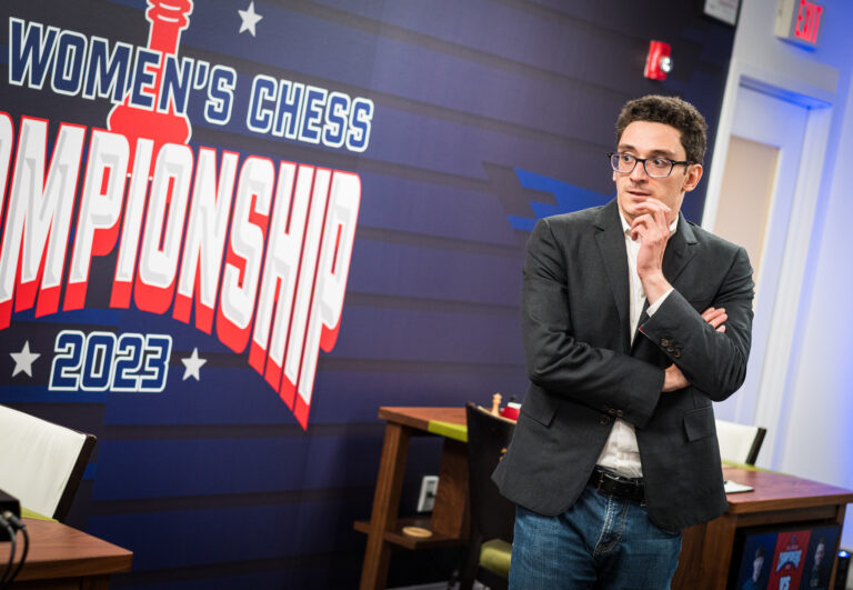 Fabiano Caruana leads in the US Chess Championship